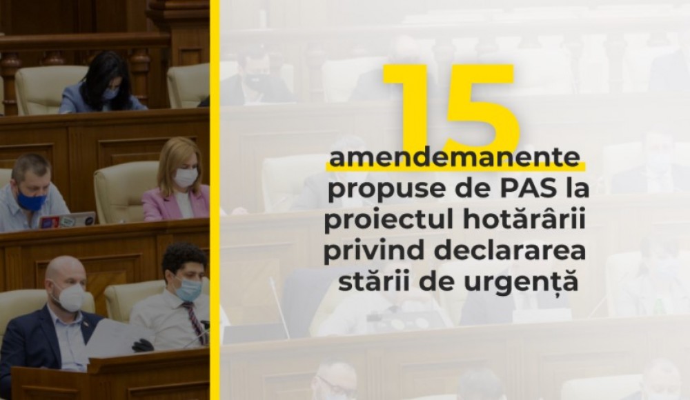 15 amendamente propuse de PAS la proiectul hotărârii privind declararea stării de urgență